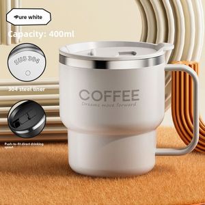 Mug à café isotherme double paroi en acier inoxydable 304, anti-brûlure, antidérapant, portable, double usage, cadeau créatif, pour extérieur et lait - Product Image 6
