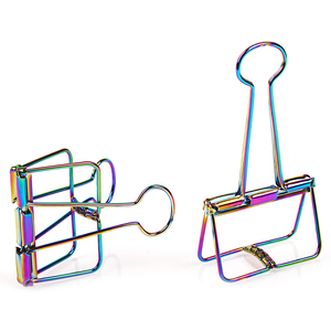 Cá Nhân 19/32/51Mm Vuông Vàng Kim Loại Cuốn Sách Chất Kết Dính Clip Phổ Biến Lỏng Cầu Vồng Kẹp Giấy Văn Phòng Phẩm Sử Dụng Thép Nam Châm - Product Image 2