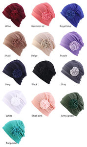 Mode coloré femmes <span class=keywords><strong>chimio</strong></span> Cap <span class=keywords><strong>Turban</strong></span> chapeaux <span class=keywords><strong>pas</strong></span> <span class=keywords><strong>cher</strong></span> église chapeau vente plaine unique fleur bonnet - Product Image 6