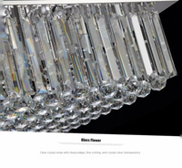 Lustre en cristal K9 en acier inoxydable, à LED tricolore et intensité variable, idéal pour villa, duplex, salon, hôtel – Vente directe usine
