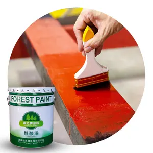 Alkyd Based Finish Paint ซัพพลายเออร์ป้องกันการเกิดสนิมสี Alkyd ใช้สำหรับเฟอร์นิเจอร์ไม้ประกอบในร่มและกลางแจ้ง