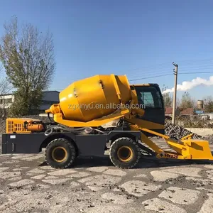 Automatic Feeding 3.5m3 Concrete Mixer Truck Self Loading Cement Mixing Machine