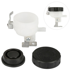 Taza de aceite de freno para motocicleta Mochi con soporte, color negro y plateado, ajuste universal para piezas de modificación de carreras todoterreno - Product Image 3