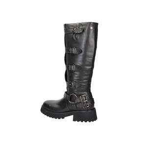 Carmela Women's <b>Knee</b> <b>High</b> Boots Black 161929 Leather Buckle Detail - Product Image 3