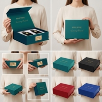 Boîte cadeau d'échantillons de parfum de luxe personnalisée avec revêtement UV, fermeture magnétique, inserts en EVA - Boîte rigide cosmétique