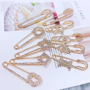 Broche de cristal con diamantes de imitación para hombre y mujer, accesorios para joyería, corona, mariposa, Hijab - Product Image 1