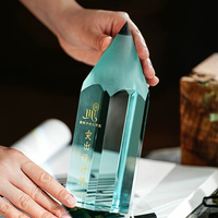 Trophée en cristal haut de gamme personnalisable, design créatif pour cadeau de la Journée des enseignants, souvenir ou récompense de concours
