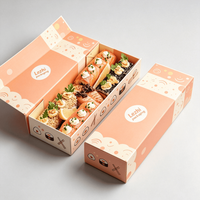 Caja de Papel para Sushi para Llevar, Cajas Magnéticas de Lujo a Buen Precio, Contenedor de Sushi para Llevar de Restaurante