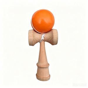 Jouet Kendama en bois avec revêtement PU personnalisé, surface anti-usure pour une pratique prolongée des jeux d'adresse pour enfants - Product Image 1