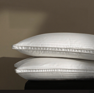 Kaz tüyü yastık otel serisi 2 parçalı kral boyutu Ultra yumuşak aşağı dolu yatak yastıklar farklı çizgili uyku rahat yastık - Product Image 6