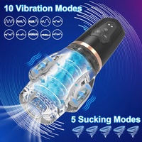 Masturbator für Männer Spielzeug automatische saugmaschine Masturbationsbecher für Männer Tiefe Kehleorale Scheide saugfunktion Vibrierende Sexmaschine