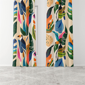 <span class=keywords><strong>Rideau</strong></span> de fenêtre coloré à motif de plantes tropicales abstraites, feuilles de palmier, décoration bohème <span class=keywords><strong>jungle</strong></span>, oiseaux, <span class=keywords><strong>rideau</strong></span> occultant pour chambre à coucher, salon - Product Image 5