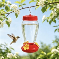 Décorations de jardin suspendues pour l'extérieur, porte-fleurs, bouteille transparente, mangeoire pour colibris