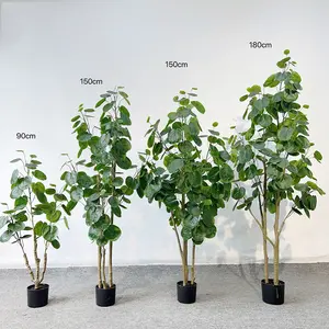90-210cm árbol del dinero bonsái árbol del dinero artificial plantas en maceta para la decoración del hotel del hogar ndoor