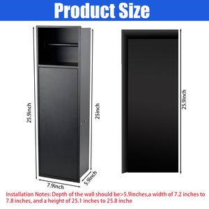 Portarrollos de Papel Higiénico de Acero Inoxidable 304, Portarrollos de Papel Higiénico Empotrado para <span class=keywords><strong>Baño</strong></span> y Cocina con Almacenamiento - Product Image 2