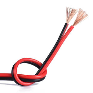 Câble duplex 12 brins de cuivre rouge-noir paralelo 12/2 flex twin ripcord pour radios, lampes de table et équipements de bureau - Product Image 4