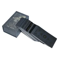 उच्च गुणवत्ता अटकल खेल व्यक्तिगत काले टैरो कार्ड सोने की पन्नी पीवीसी Vinyl टैरो कार्ड के लिए बिक्री