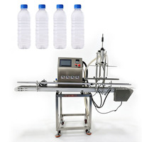 Machine de remplissage de bouteilles d'eau à 4 têtes pour petites entreprises, 5 ml-2000 ml, pompe magnétique, fonctionnement facile, faible coût