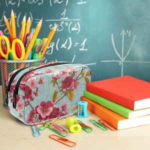 Estuche Escolar Kawaii con Estampado Personalizado de Flores de Cerezo, Doble Capa, con Cierre, Bolsa para Lápices, Portalápices para Niñas - Product Image 5