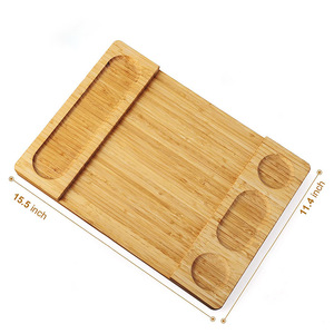Planche à fromage en bambou avec compartiments pour servir fromage, viande, fruits, plateau de service, planche à découper pour apéritifs - Product Image 5