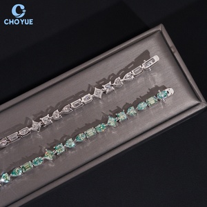 Hot Sale Fancy Cut Moissanite Cuban Link Bracelet Rhodium Plated Solid 925 Silver Hiphop <b>Iced</b> <b>Out</b> Jewelry - Product Image 5