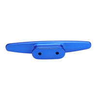 Crampon de bateau en aluminium bleu/argent, fixation optionnelle, étrier d'amarrage compact, antirouille, accessoire pour kayak, canoë, ligne d'amarrage