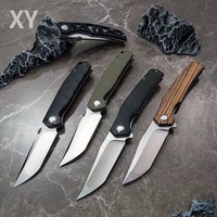 Couteau pliant transfrontalier le plus vendu avec tête d'ours, manche G10, lame 9CR, couteau de poche portable EDC pour camping en extérieur