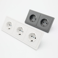 Prise murale allemande standard européenne BENDI C28 86x86mm avec port USB Type-C 250V 16A IP20, panneau PC ignifuge, prise simple