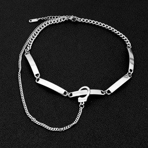 2026 New Simple Exquisite Design Chain Necklace Hiphop Style <b>Titanium</b> Steel Unisex's Collarbone Necklace Fashion Jewelry - Product Image 3