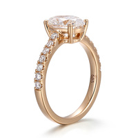 Bague de fiançailles en or massif 14k 18k avec diamant de laboratoire cultivé pour homme et femme, certifiée IGI Gia, 2ct 3ct VVS, bijoux en diamant de laboratoire sur mesure