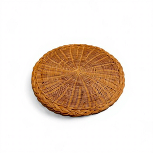 Traditional Vietnamese Bohemian Natural Rattan Handmade Coaster for <b>Table</b> <b>Protection</b> and Interior Decoration - Product Image 1