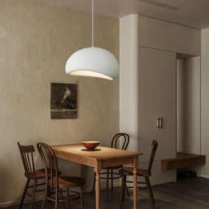 Wabi-sabi nhựa Mặt dây chuyền đèn trắng treo đèn trong nhà Đèn chùm tối giản Trần E27 bóng đèn chùm Nhật Bản nhựa đèn - Product Image 3