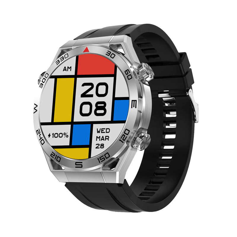 Silver frame black silicone