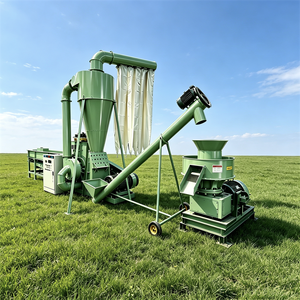 Ligne de production de granulés de biomasse sur mesure 1t/h, moulin à granulés de bois 6mm/8mm avec broyeur 600 et chargeur spiral 92kW - Product Image 3