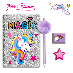 Fashion <span class=keywords><strong>Me</strong></span> Unicorn Notebook Diary Book Reverse Sequin Diary Set Magic Sequin Journal Book - Product Image 2