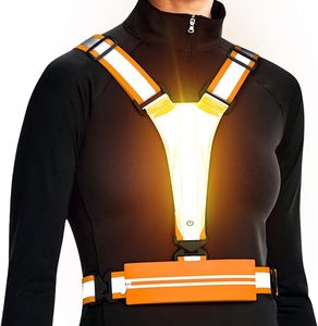 Светоотражающий жилет с LED-подсветкой, заряжаемый через USB, для бега, ходьбы, велоспорта и других видов спорта на открытом воздухе в ночное время. - Product Image 4