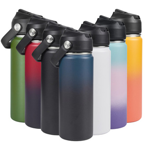 Ensemble de 4 bouteilles isothermes à double paroi de 18 oz, sans BPA, anti-fuite, antidérapantes, gardent le froid pendant 24 heures - Product Image 2