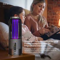 Nouvelle lampe anti-moustiques silencieuse multifonctionnelle violette, tueur de moustiques efficace, piège à insectes adapté à plusieurs sources d'alimentation