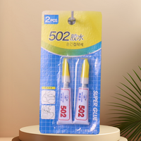 Colle transparente super puissante 502 pour une fixation forte avec des adhésifs liquides sur divers matériaux