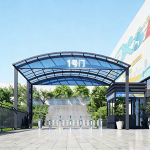 <span class=keywords><strong>Abri</strong></span> <span class=keywords><strong>de</strong></span> voiture moderne en polycarbonate et aluminium, hautement durable, avec structure en acier robuste, facile à assembler pour un <span class=keywords><strong>abri</strong></span> par tous les temps - Product Image 2