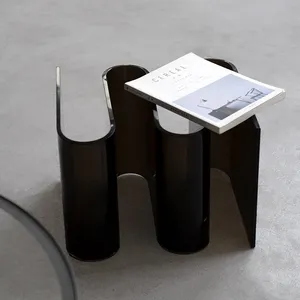 Table d'appoint <span class=keywords><strong>en</strong></span> acrylique Table d'appoint Étagère à livres Table de chevet <span class=keywords><strong>Meubles</strong></span> de salon Décor à la maison Porte-revues - Product Image 5