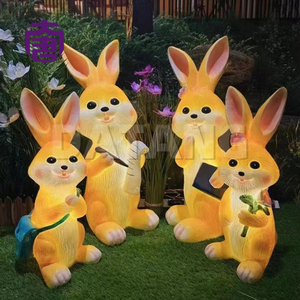 Lampe de jardin LED IP65 personnalisée en forme de lapin, corps en résine transparente, pour le Nouvel An, le Ramadan, Noël et les décorations extérieures de pelouse - Product Image 3