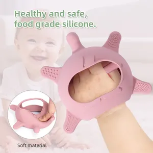 Chupeta de mordida para bebês, livre de BPA, 3 meses, dia e noite, mordedor anti-mãos, brinquedo educativo calmante para comer