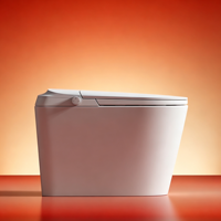WC intelligent monobloc en céramique avec bidet électrique intégré et réservoir, à poser au sol pour salle de bain