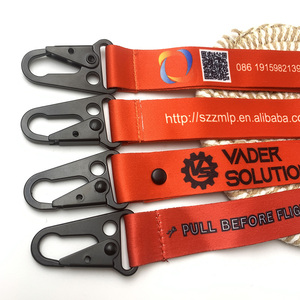 戦術的なナイロンキーチェーン留め金ウェビングバックル吊り下げカラビナーキーホルダーフックとループ付きプロモーションギフトツールランヤード - Product Image 2