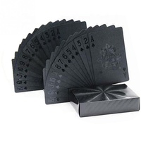 Kartu Poker Kustom Fan Shu dalam Kotak Kayu dengan Foil Emas Warna Gold PET