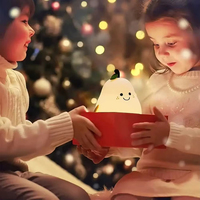 Lampe de nuit en silicone LED Super Squishy à intensité variable pour chambre d'enfant Lampe à poire rechargeable USB à commande tactile Lampe 7 couleurs