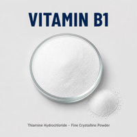 Poudre de Thiamine Vitamine B1 de qualité alimentaire, additif pour l'alimentation animale, pour porcs, volailles, prémélange nutritionnel pour l'alimentation aquacole, fabricant.