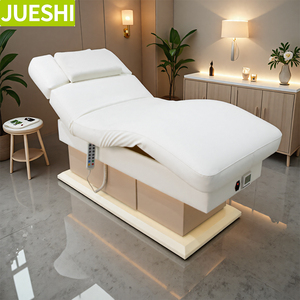 JUESHI Luxus Kosmetikliege für Spa und Schönheitssalon mit 4 Motoren, Holzsockel, Heizung und elektrischer Behandlung - Product Image 1