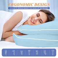 Oreillers en microfibre de qualité hôtelière avec couverture respirante et soutien pour les dormeurs sur le côté, le dos et l'estomac
